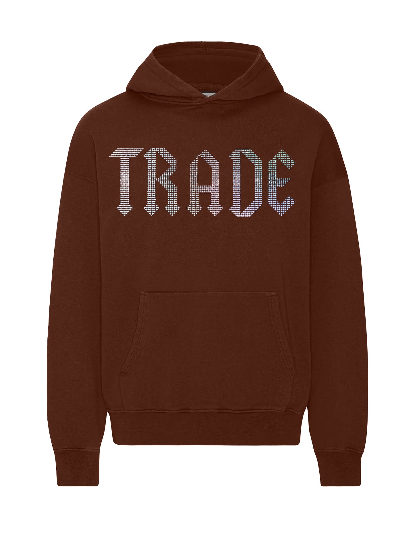 TRADE RHINESTONE HOODIE BROWN